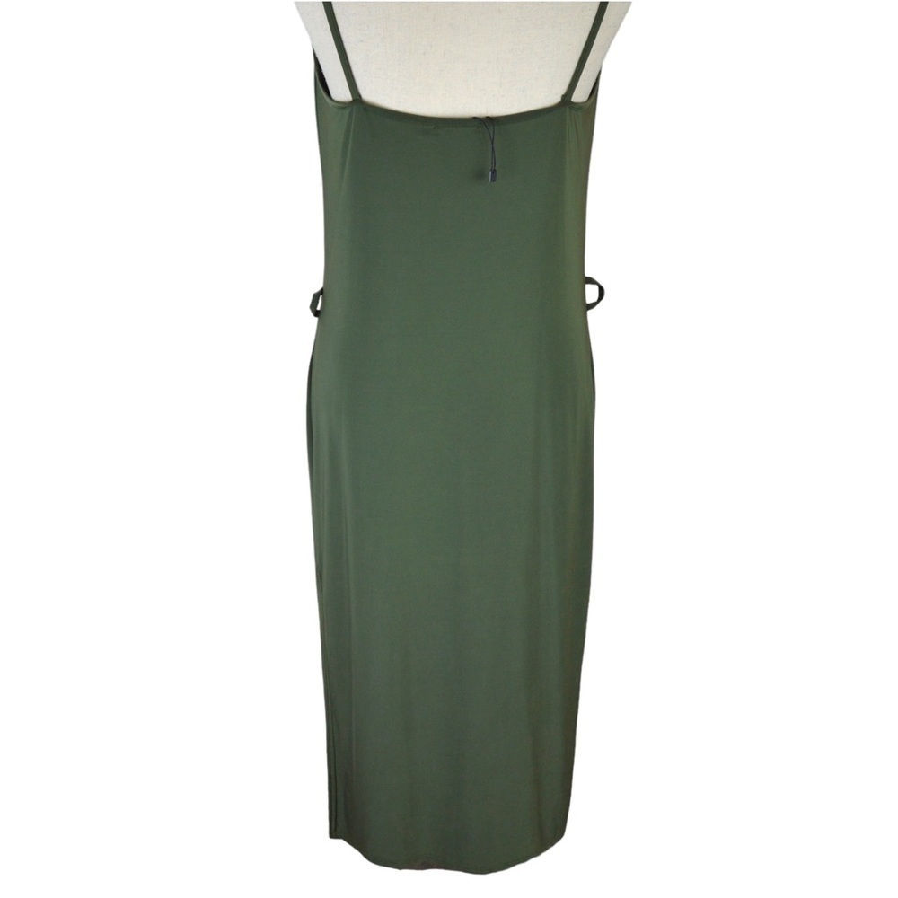 Boohoo Drape Cowl Neck Slip Dress Side Slit Size 12 Vamp Slinky Seductive NWOT - Picture 4 of 6